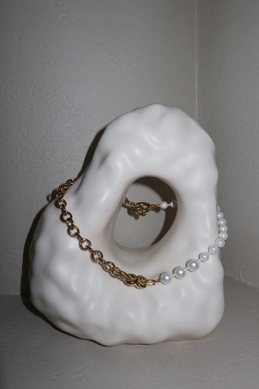 [김나영 착용]MONGDOL Pearl necklace (Gold)
